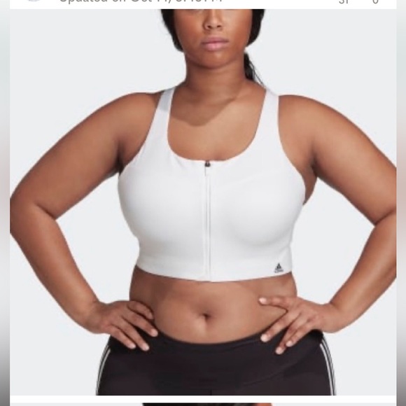 ADIDAS Ultimate support Zip Front Sports Bra 42E - Picture 3 of 5